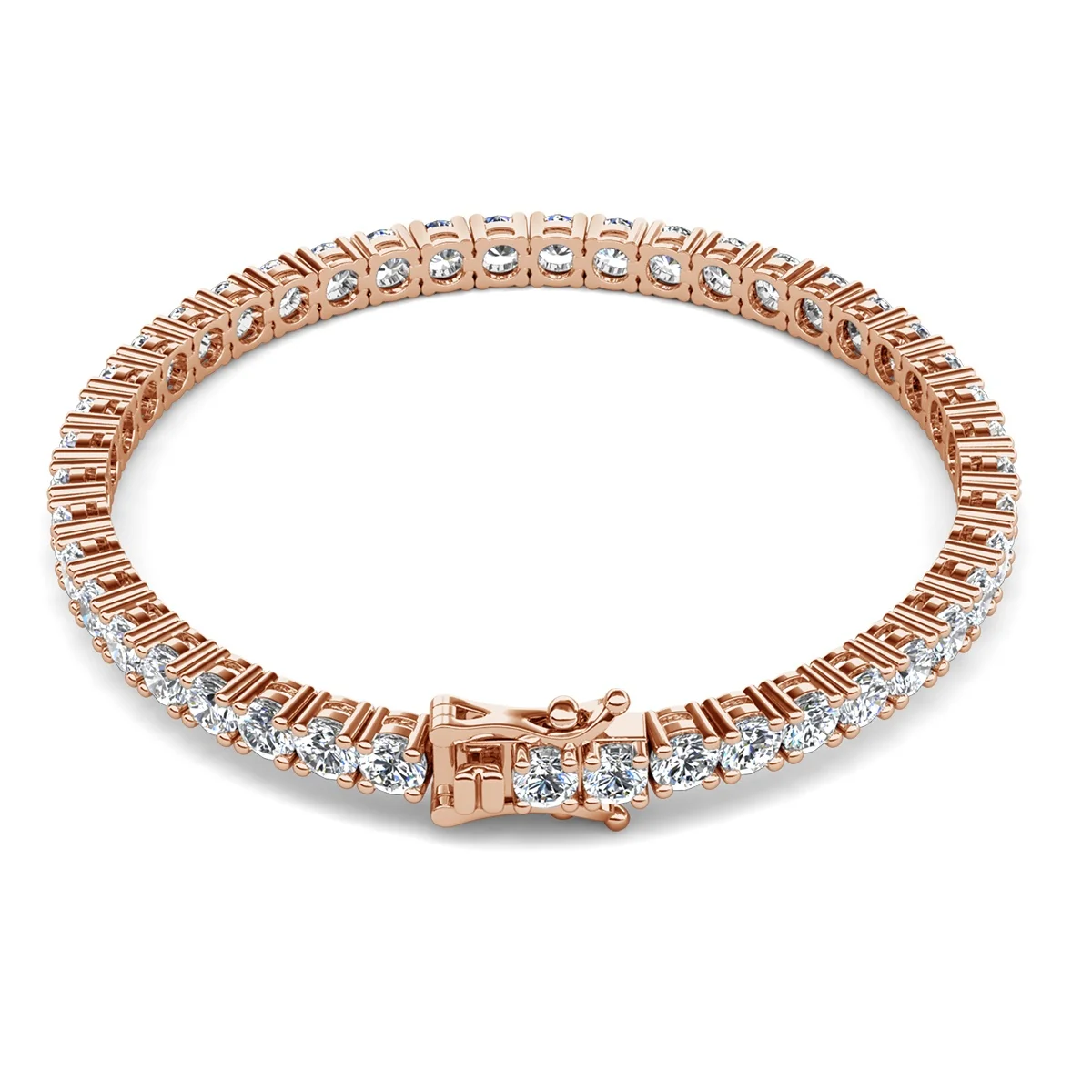 Olivia 18k White Gold Plated Tennis Bracelet with Simulated Diamond Crystals - Image 17