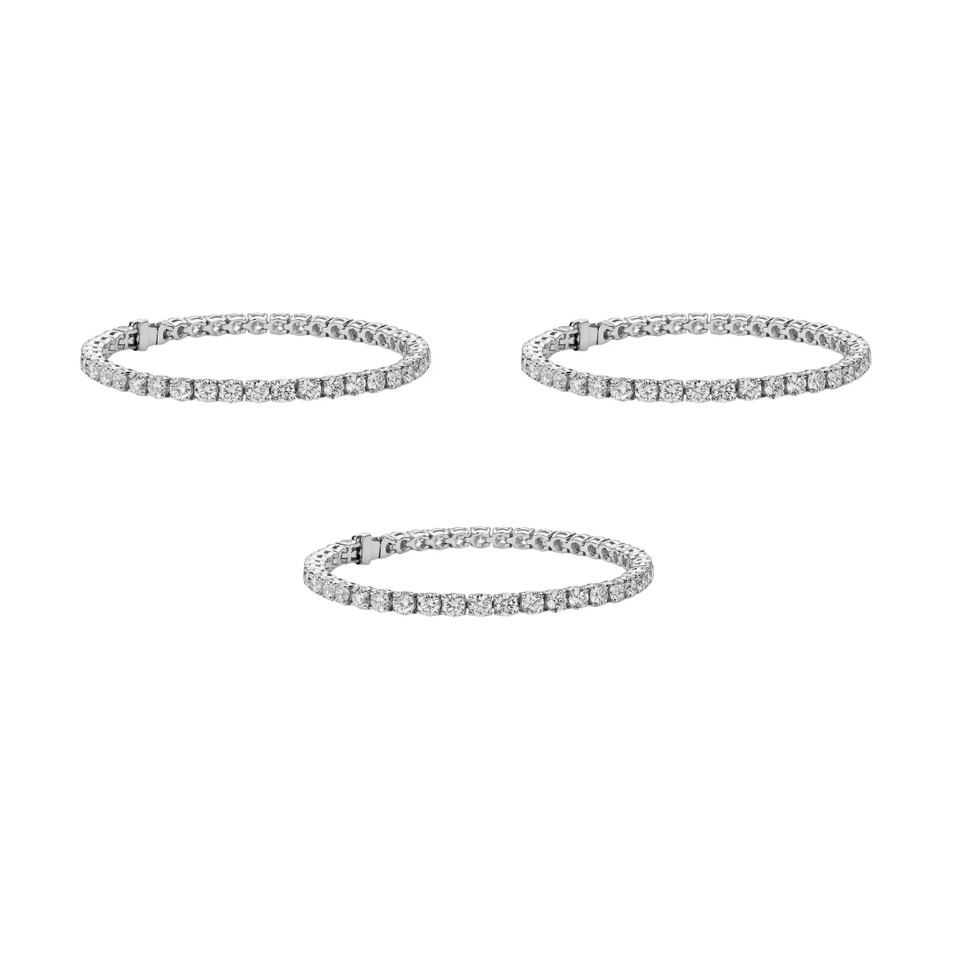 Olivia 18k White Gold Plated Tennis Bracelet with Simulated Diamond Crystals - Image 19