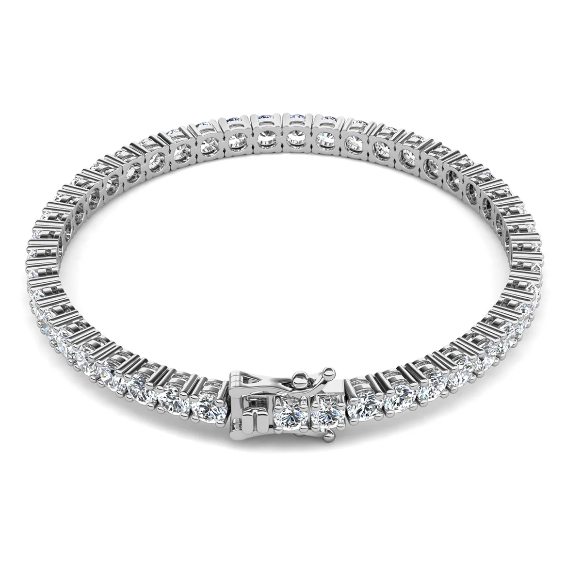 Olivia 18k White Gold Plated Tennis Bracelet & Kindness and Light Pink Paint Card - Image 10