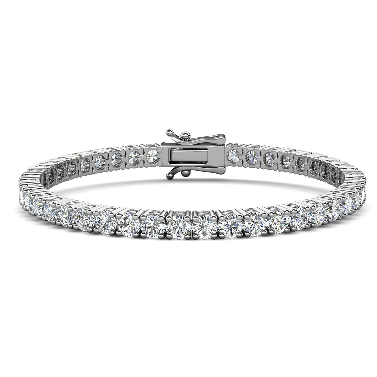 Olivia 18k White Gold Plated Tennis Bracelet & Kindness and Light Pink Paint Card - Image 9