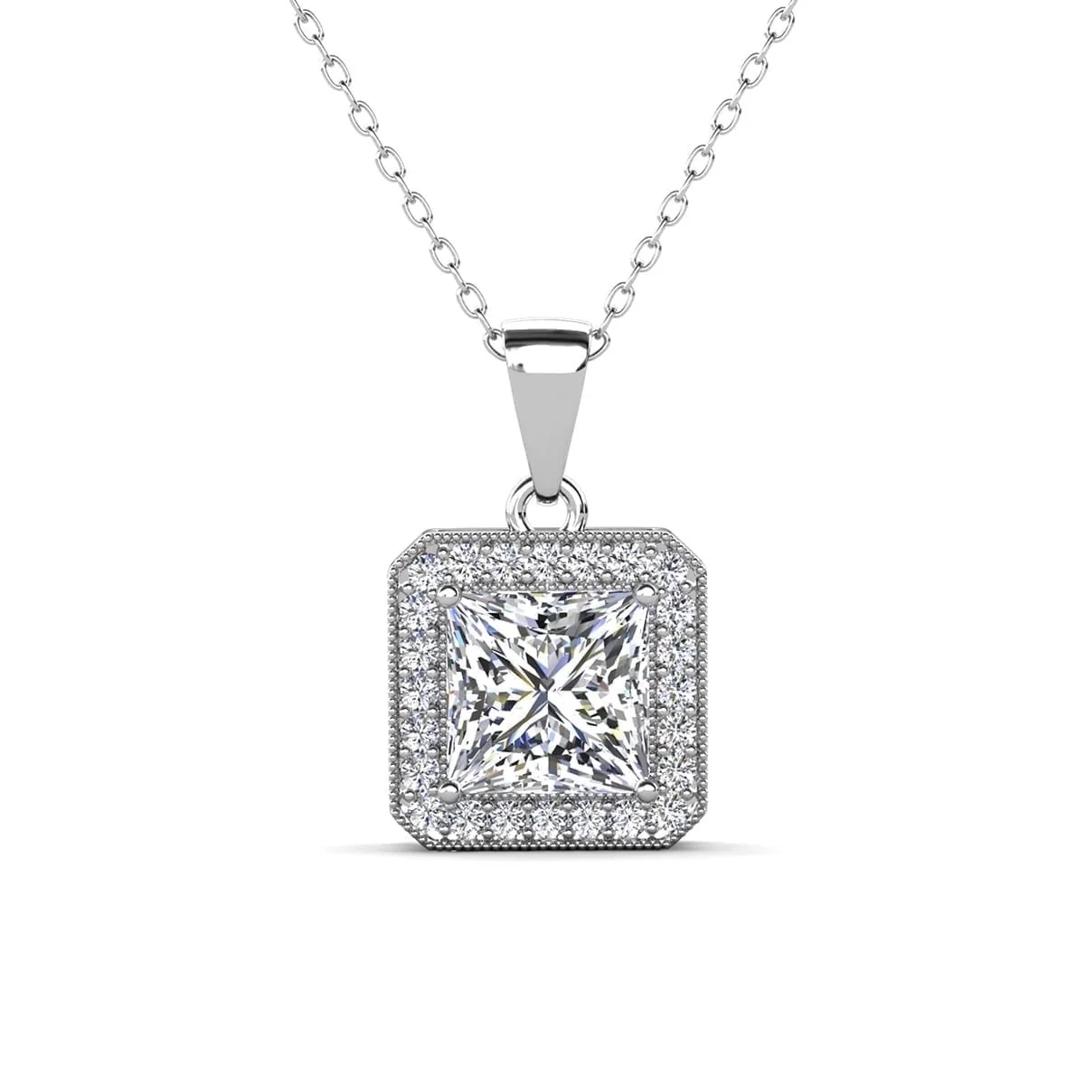 Blake, Ivy, Alessandra White Gold Plated Pendant Necklace for Women (Set of 3) - Image 10