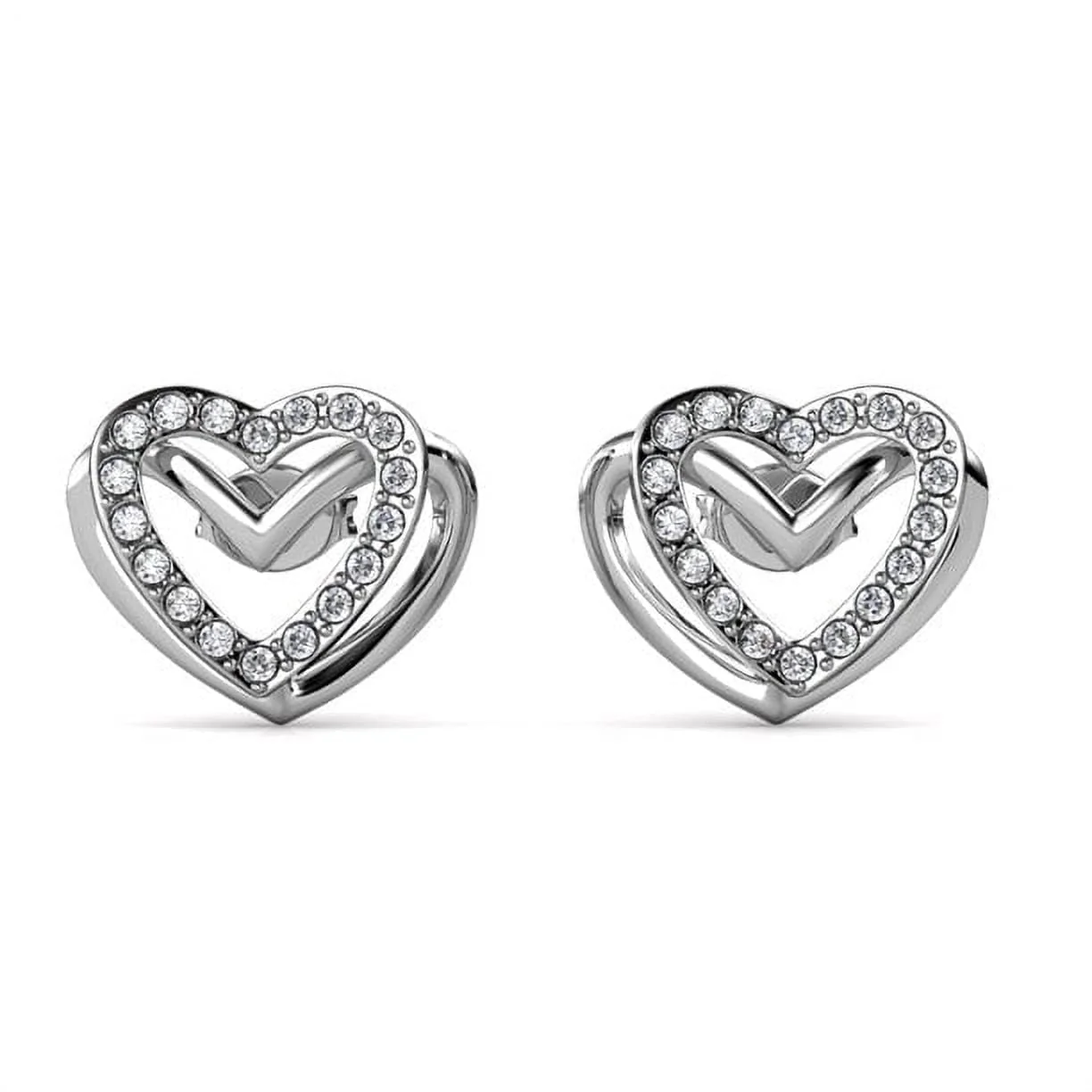 Coraline, Ainsley, Cathy 18k White Gold Plated Stud Earrings for Women (3 Pair Set) - Image 10