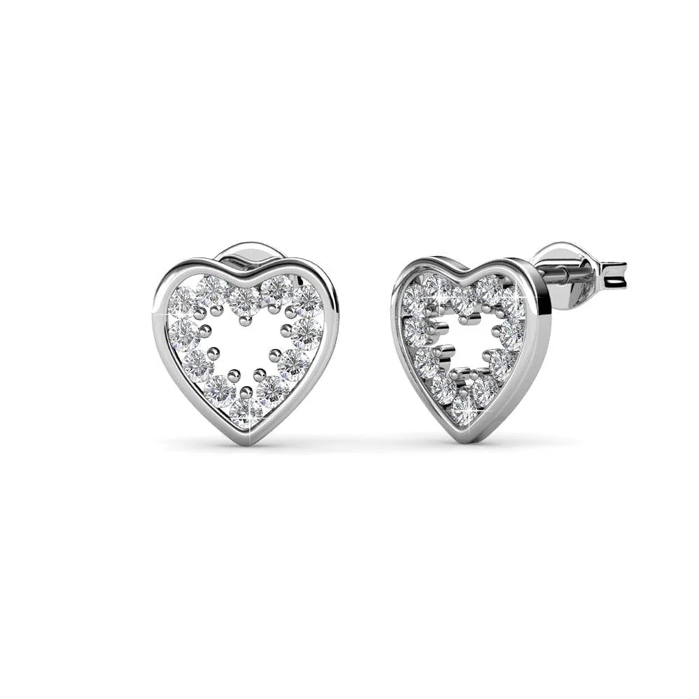 Coraline, Ainsley, Cathy 18k White Gold Plated Stud Earrings for Women (3 Pair Set) - Image 11