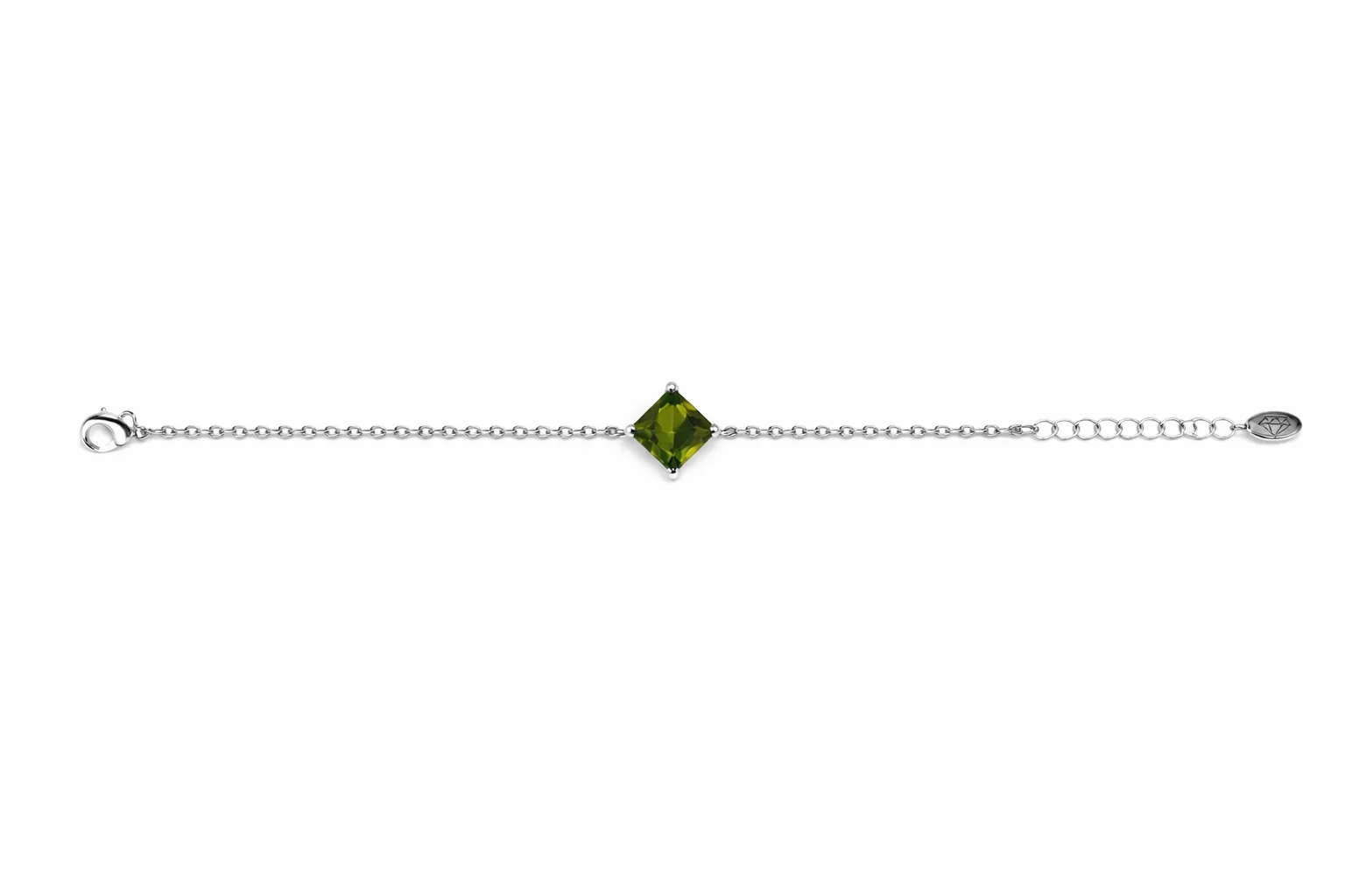 Samantha 18k White Gold Plated Bracelet with Black Swarovski Crystal - Image 12