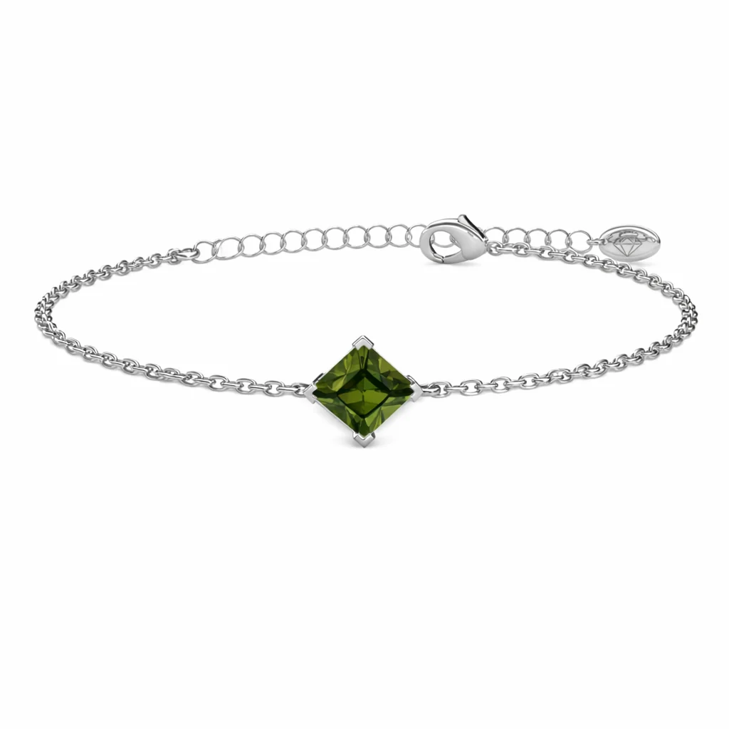 Samantha 18k White Gold Plated Bracelet with Black Swarovski Crystal - Image 9