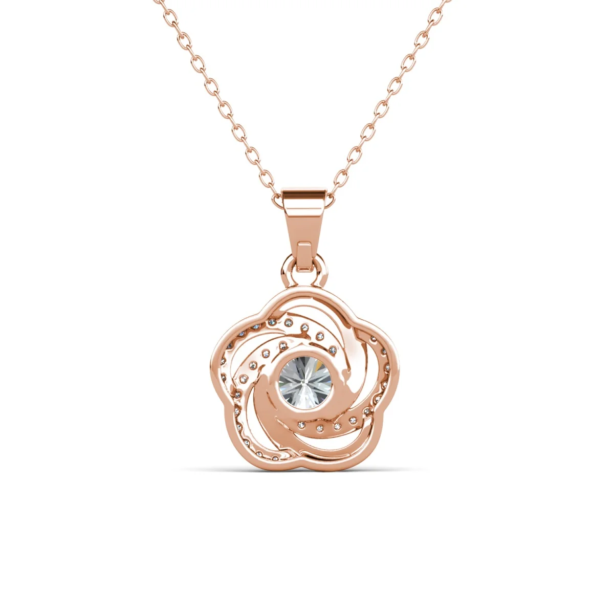 Stella 18k White Gold Plated Crystal Pendant Necklace with Simulated Diamond Crystals - Image 13