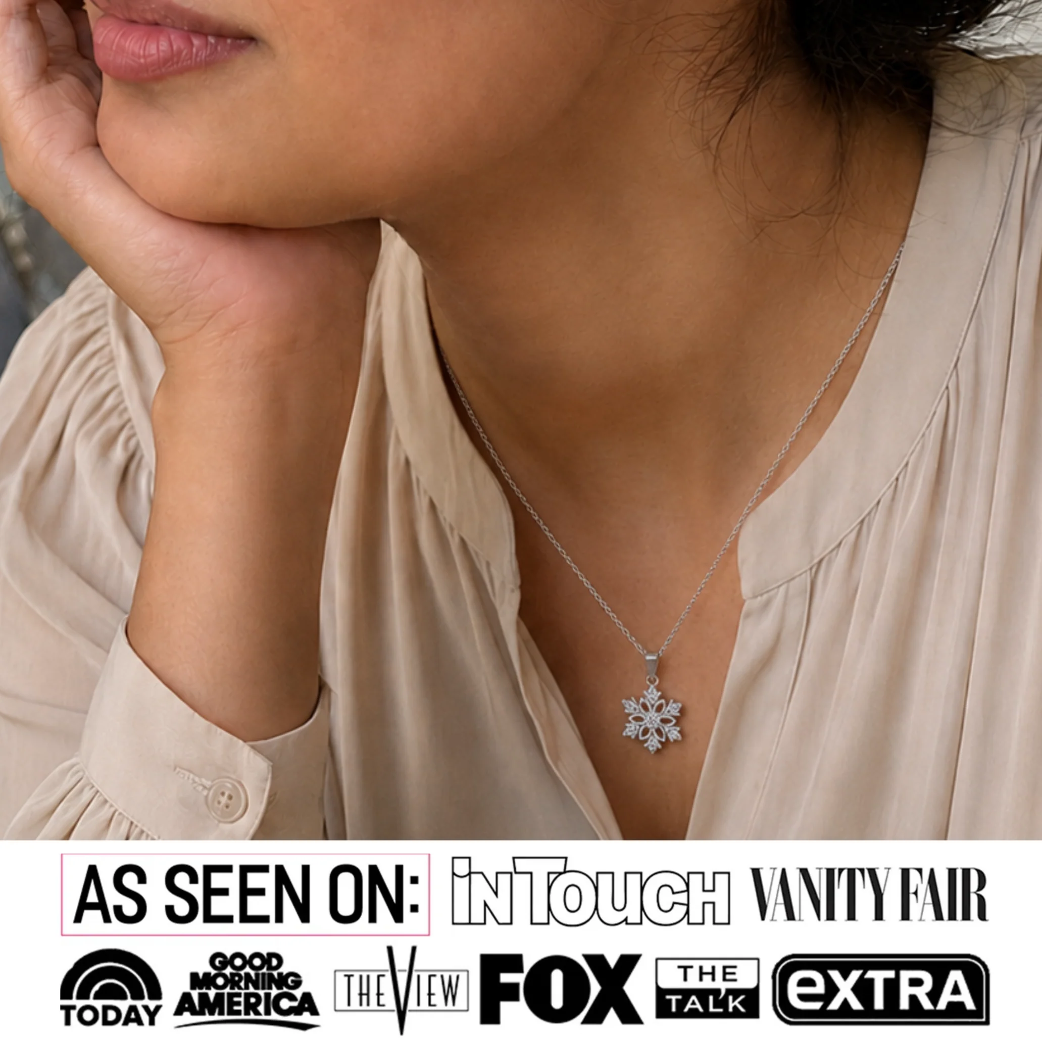 Sunny 18k White Gold Plated Crystal Necklace with Swarovski Crystals - Image 2