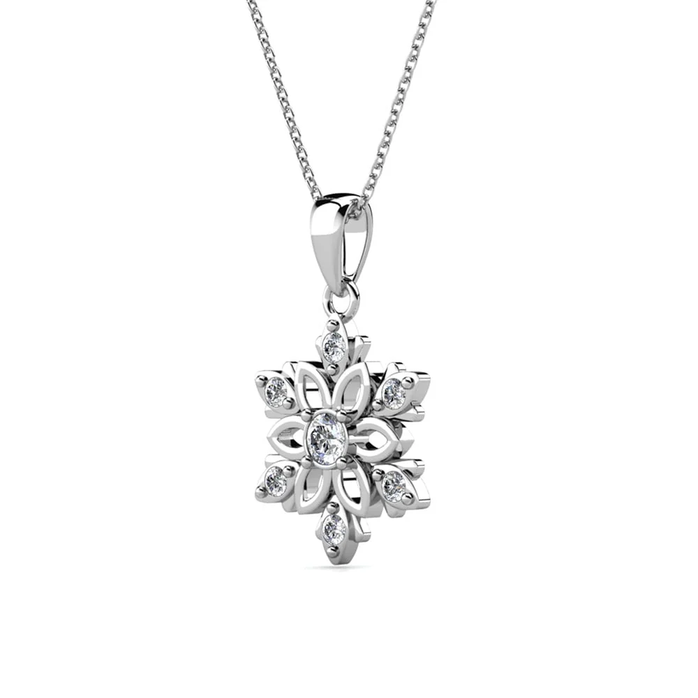 Sunny 18k White Gold Plated Crystal Necklace with Swarovski Crystals - Image 8
