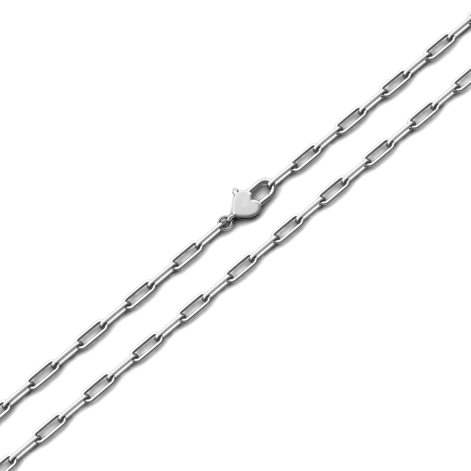 Tammy 18k White Gold Plated Paperclip Chain Necklace - Image 10