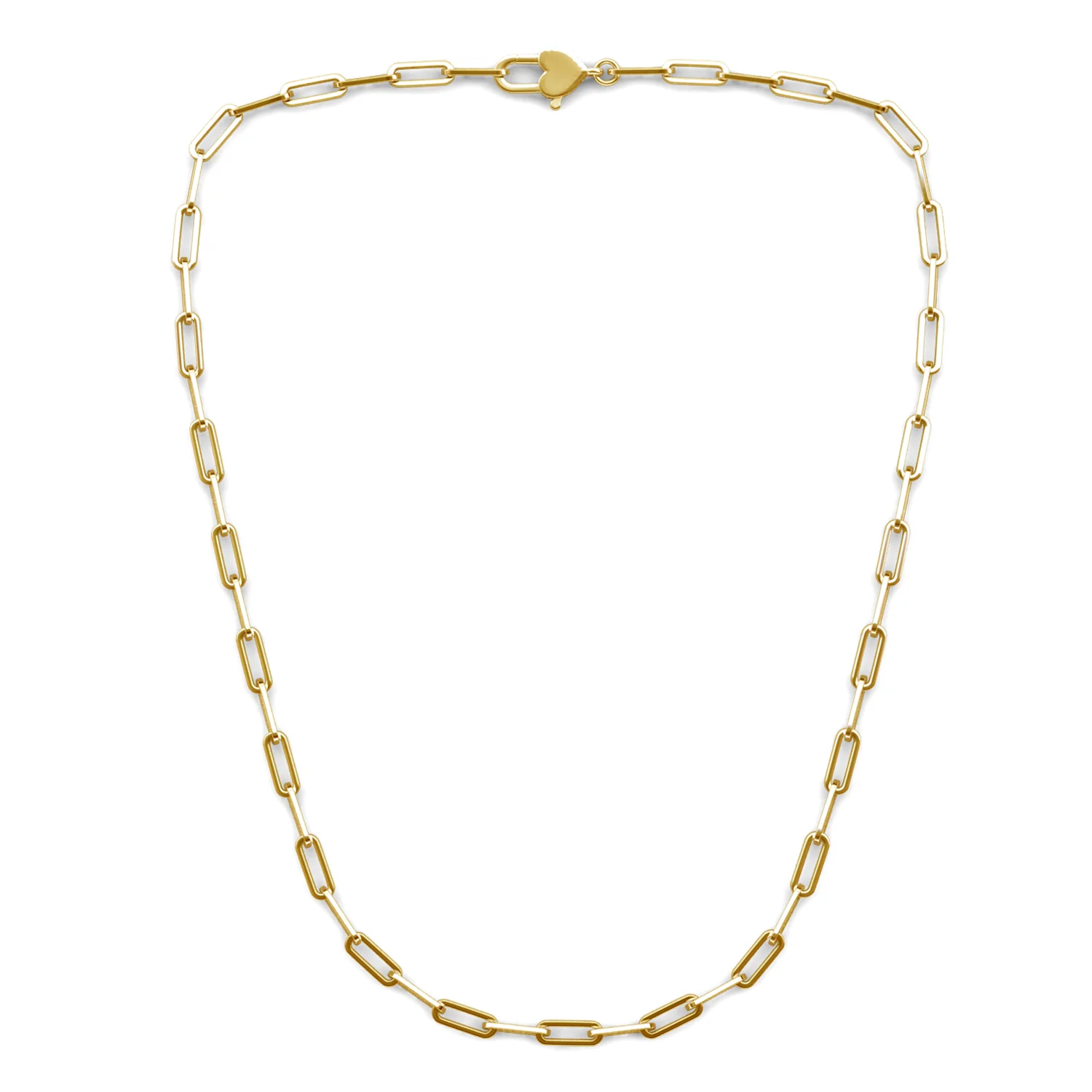 Tammy 18k White Gold Plated Paperclip Chain Necklace - Image 11