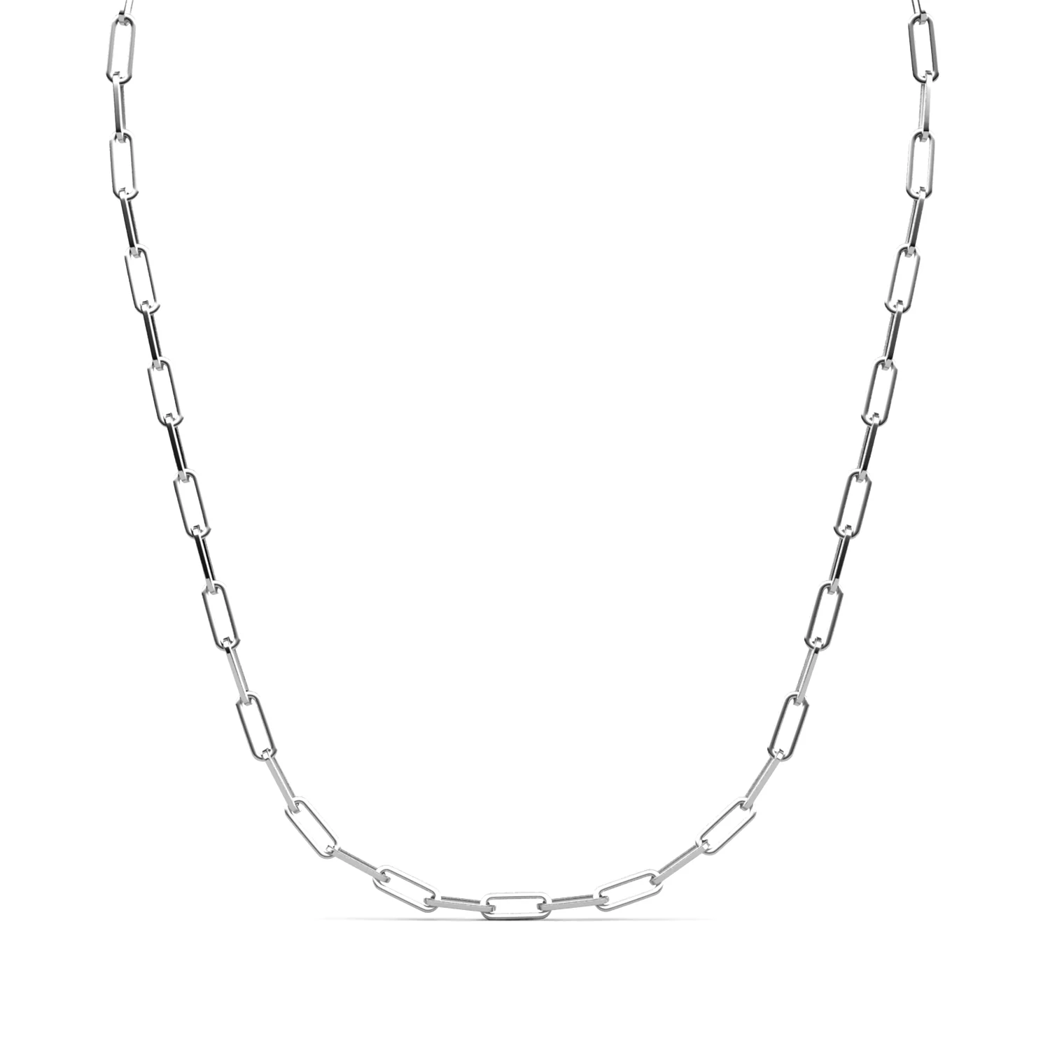 Tammy 18k White Gold Plated Paperclip Chain Necklace - Image 8