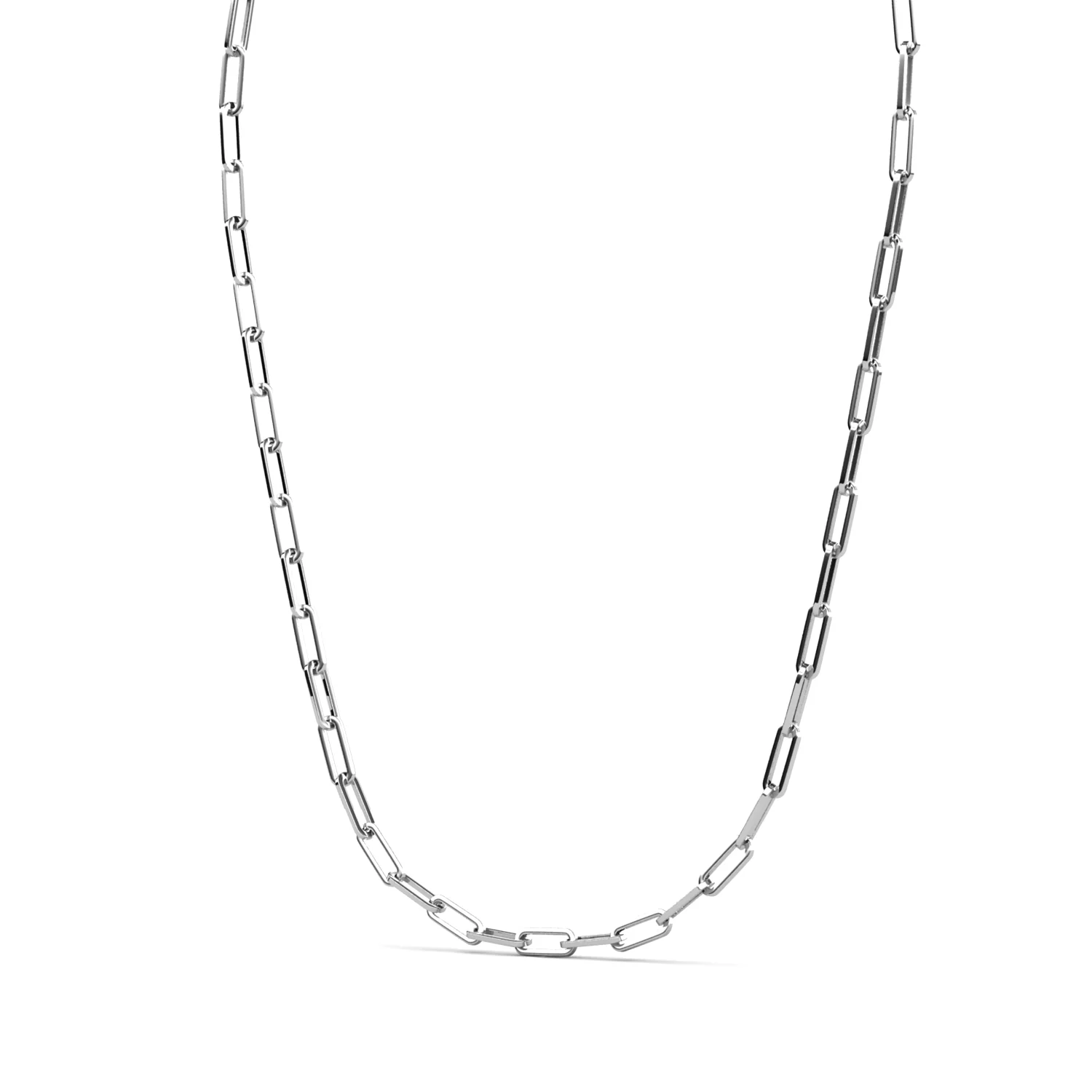 Tammy 18k White Gold Plated Paperclip Chain Necklace - Image 9