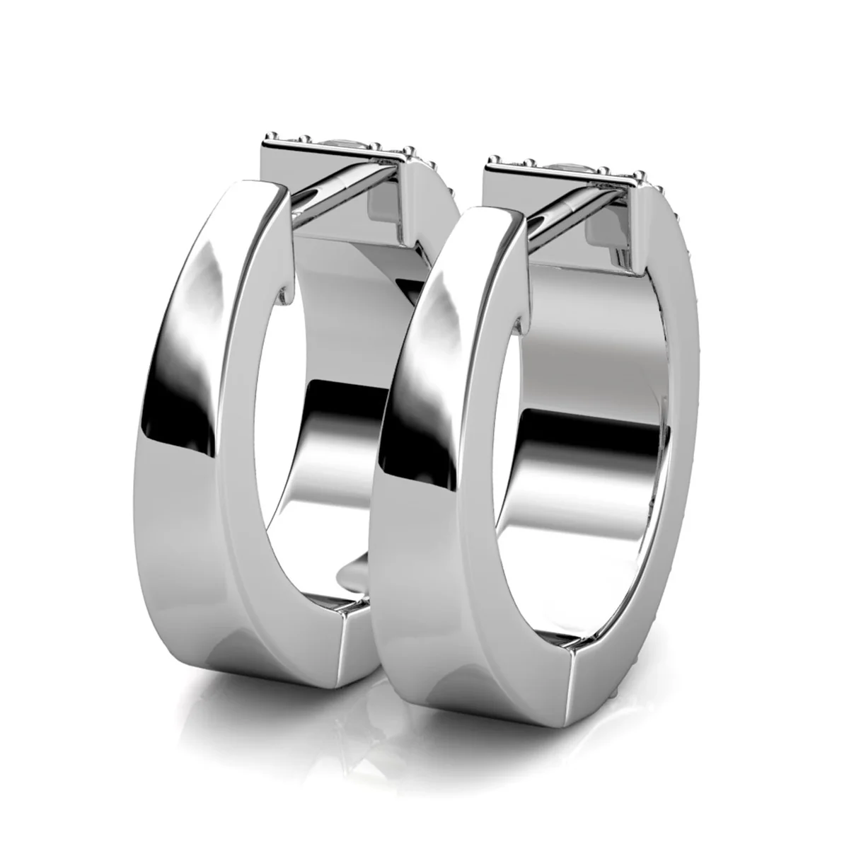 Wrenley 18k White Gold Plated 16mm Hoop Earrings & Kindness and Light Green Bow Card - Image 11